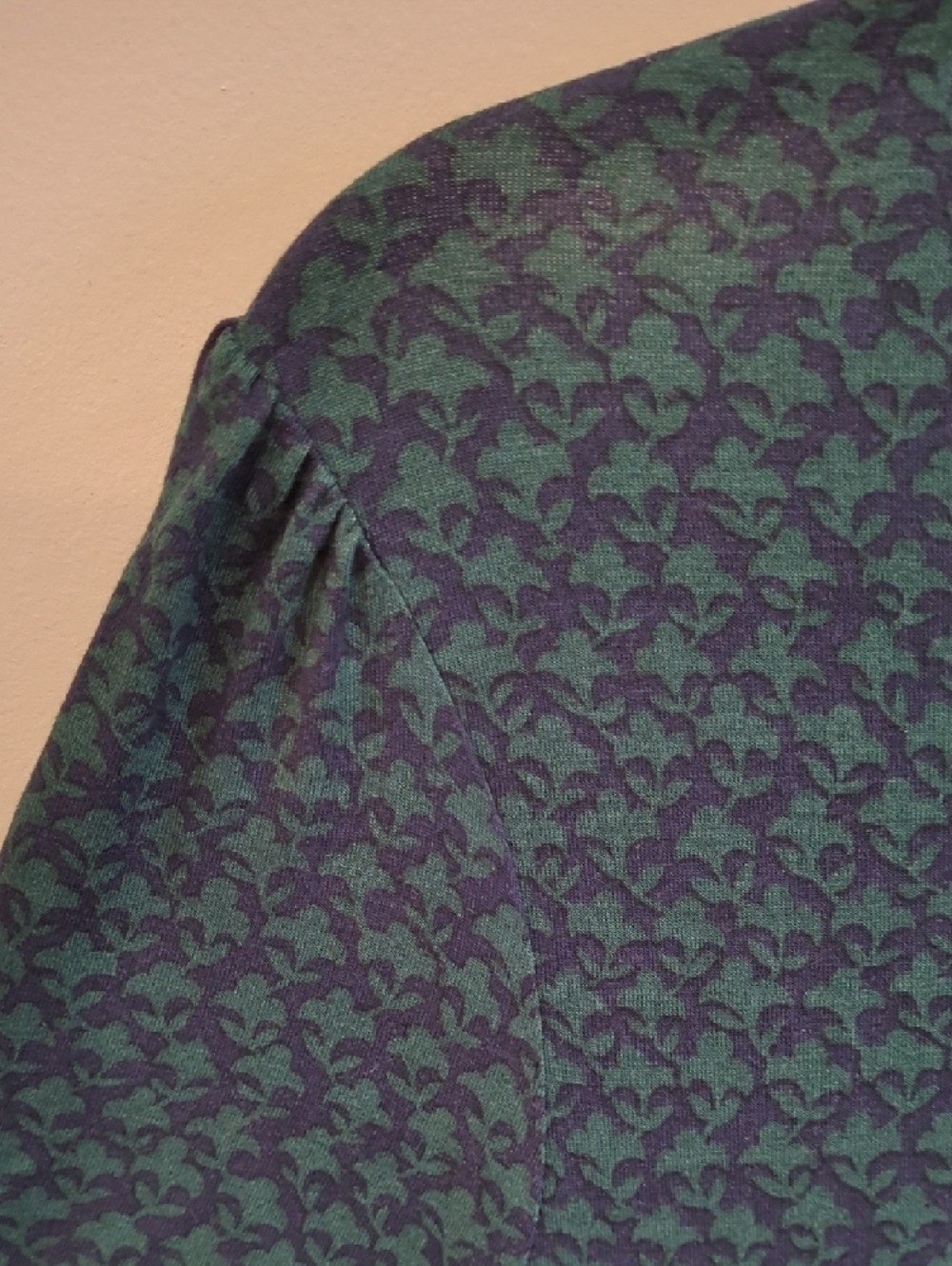 Boden Navy and Teal Long-Sleeve Midi Jersey Dress US Size 12 Classic Preppy Boho - Picture 5 of 8